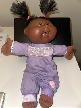 Cabbage Patch Kids, Brown Plush Baby Doll with Pigtails-Kids Toys. 2014